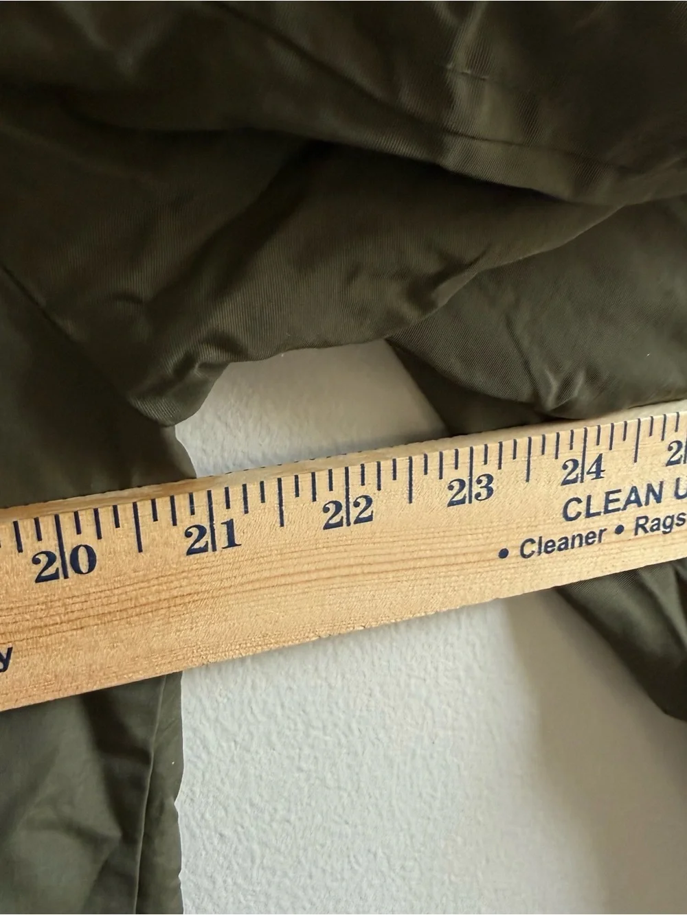 Olive Green Bomber Jacket Coat with Black Trim Men Size M